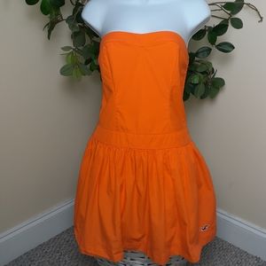 2/$20 Hollister Strapless Dress Orange in Medium